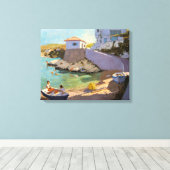 魚釣りネットサモス2005 キャンバスプリント (インサイチュ (ウッドフロア))