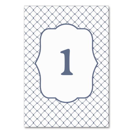 魚釣りネットテーブル番号スチールブルー テーブルナンバー (正面)