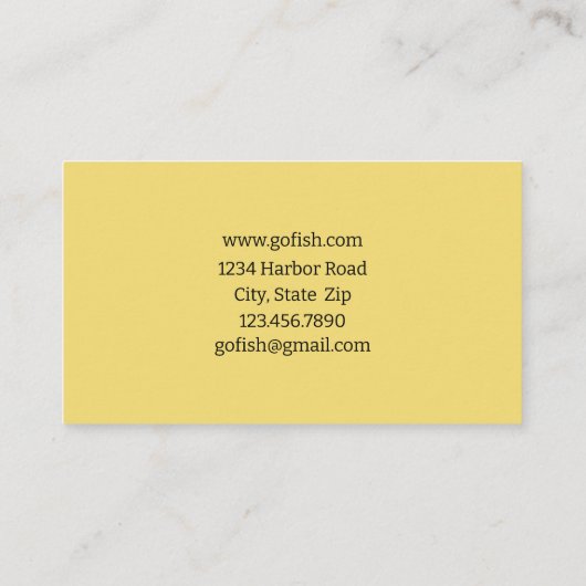 魚釣りネット屋外アドベンチャーアーストーン 名刺 (裏面)