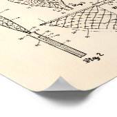 魚釣りネット1953パテントアート古いピーパー ポスター (角)