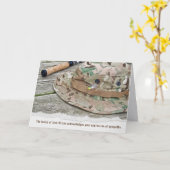 魚釣りハット悔やみや弔慰サンキューカード カード (黄色い花)