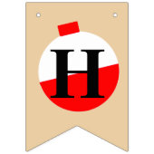 魚釣りハッピーバースデーボバー バンティングフラッグ (第2の旗)