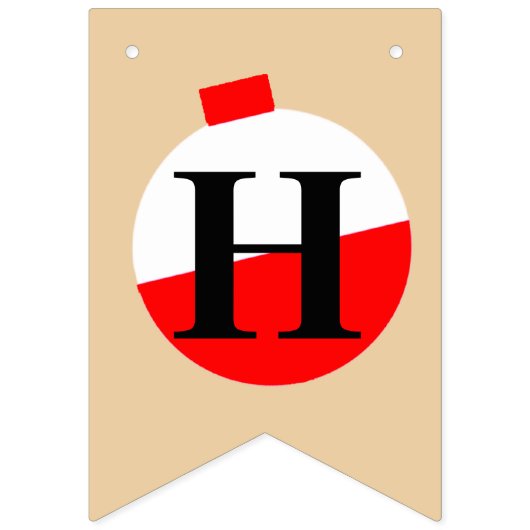 魚釣りハッピーバースデーボバー バンティングフラッグ (第2の旗)