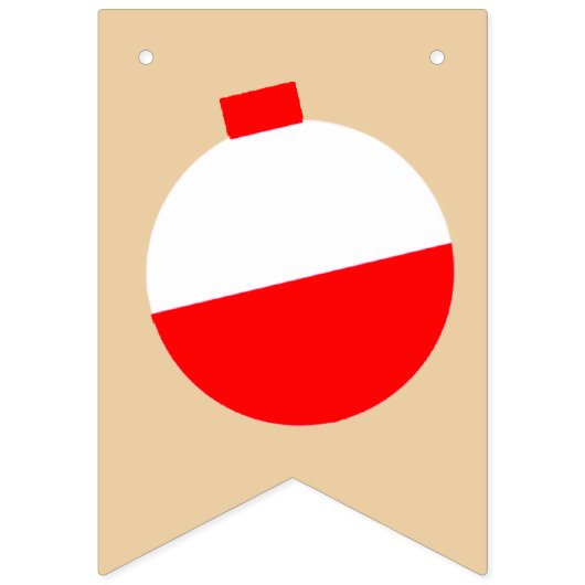 魚釣りハッピーバースデーボバー バンティングフラッグ (第1の旗)