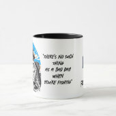 魚釣りハッピービッグフィッシュキャッチ引用文 マグカップ (中央)