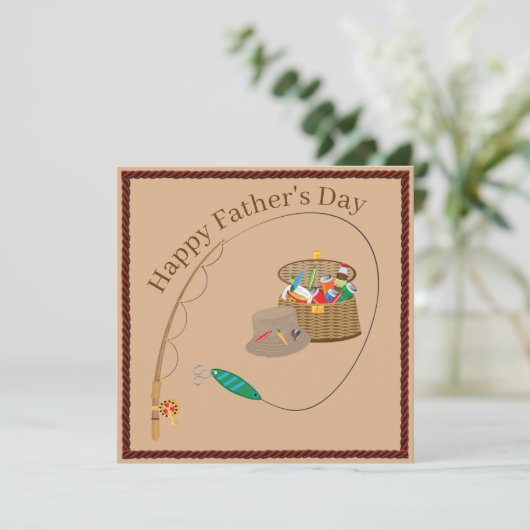 魚釣りハッピーファーザーズ・デイ シーズンカード (スタンド正面)