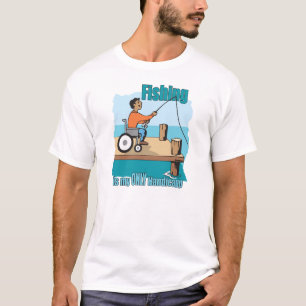 魚釣りハンディキャップ – 車椅子魚釣りシャツ Tシャツ