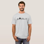 魚釣りハートビートパルスTシャツ Tシャツ (正面フル)