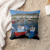 魚釣りハーバー、プエルト·デ·モーガン、グラン·カナリア クッション (ブランケット)