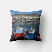 魚釣りハーバー、プエルト·デ·モーガン、グラン·カナリア クッション (裏面)