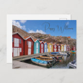 魚釣りハーバー、沿岸風光明媚 ポストカード (正面/裏面)