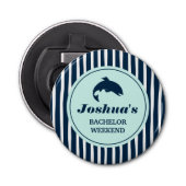 魚釣りバチュラーパーティネイビーストライプズ 栓抜き (正面)