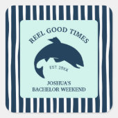 魚釣りバチュラーパーティリールグッドタイム スクエアシール (正面)