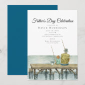 魚釣りバディ父の日 招待状 (正面/裏面)