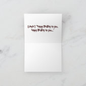 魚釣りバルトイーグルアットダスクおもしろい誕生日カード カード (内部)