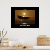 魚釣りバルトイーグル&サンセットポスタやる気を起こさせるー ポスター (キッチン)