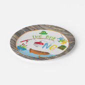 魚釣りバースデーパーティープレート ペーパープレート (アングル)