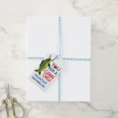 魚釣りバ素晴らしレンタントキャッチメッセージカード ギフトタグ (より糸付き)