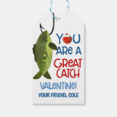 魚釣りバ素晴らしレンタントキャッチメッセージカード ギフトタグ (正面)