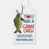 魚釣りバ素晴らしレンタントキャッチメッセージカード ギフトタグ (裏面)