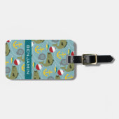 魚釣りパターンと名前をカスタムする ラゲッジタグ (正面横)