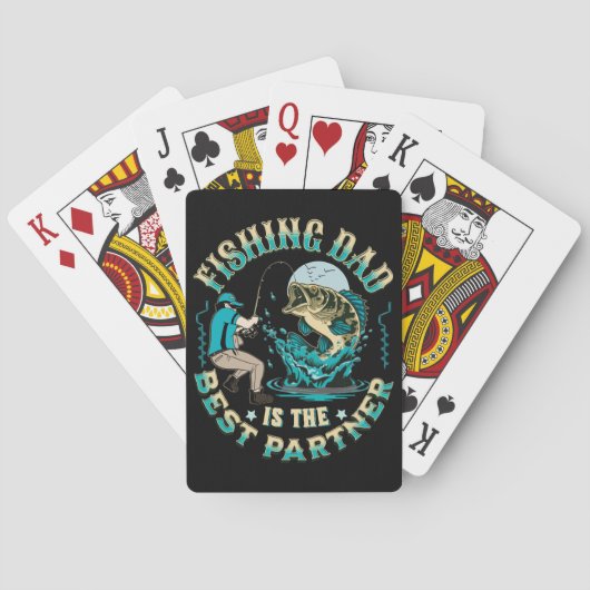 魚釣りパパはパートナー最高のである トランプ (裏面)