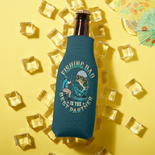 魚釣りパパはパートナー最高のである ボトルクーラー (インサイチュ 夏)