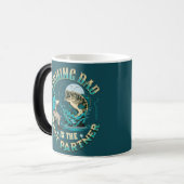 魚釣りパパはパートナー最高のである モーフィングマグカップ (正面左)