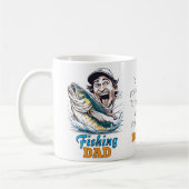 魚釣りパパハッピーファーザーズデイ コーヒーマグカップ (左)