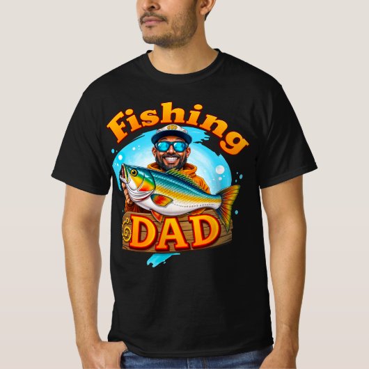 魚釣りパパフィッシュグラフィティ Tシャツ (正面)