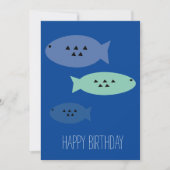 魚釣りパパ父誕生日 カード (正面)