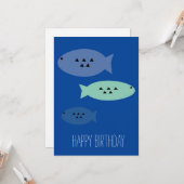 魚釣りパパ父誕生日 カード (正面/裏面インサイチュ)