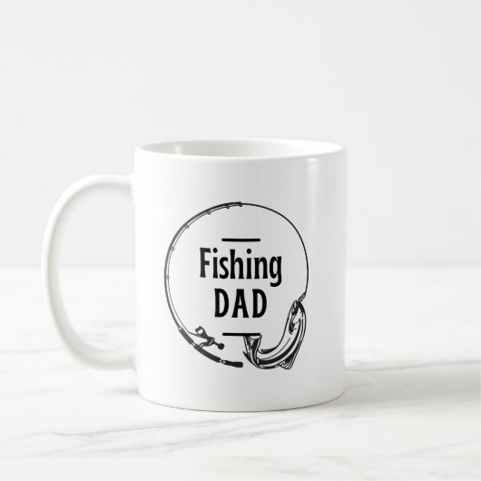 魚釣りパパ コーヒーマグカップ (左)