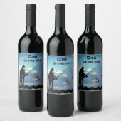 魚釣りパパ ワインラベル (ボトル)