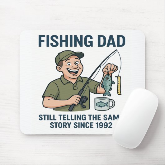 魚釣りパパ- 1992年以来の物語 マウスパッド (マウス)