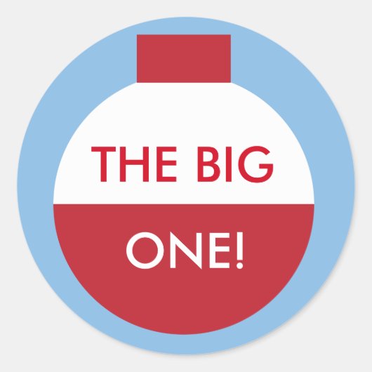 魚釣りパーソナライズされたをテーマにしたステッカー – 大きいステッカー! ラウンドシール (正面)