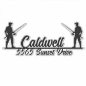 魚釣りパーソナライズされたアドレスメールボックスステッカー シール (正面)