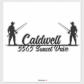 魚釣りパーソナライズされたアドレスメールボックスステッカー シール (シート)