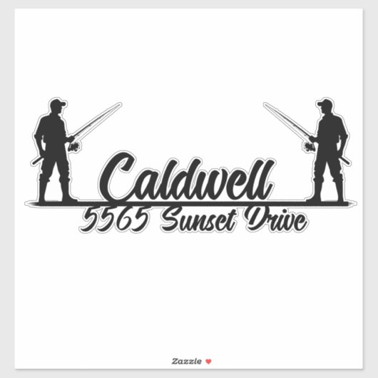 魚釣りパーソナライズされたアドレスメールボックスステッカー シール (シート)