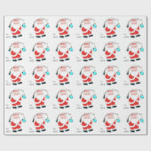 魚釣りパーソナライズされたクリスマスギフト包装紙 ラッピングペーパー (フラット)