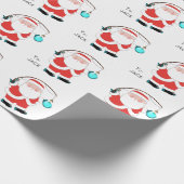 魚釣りパーソナライズされたクリスマスギフト包装紙 ラッピングペーパー (角)