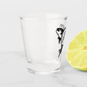 魚釣りパーソナライズされたショットガラス ショットグラス (左)