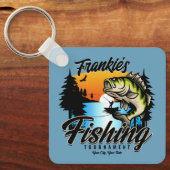魚釣りパーソナライズされたトーナメントフィッシュアングラートマス キーホルダー (正面)