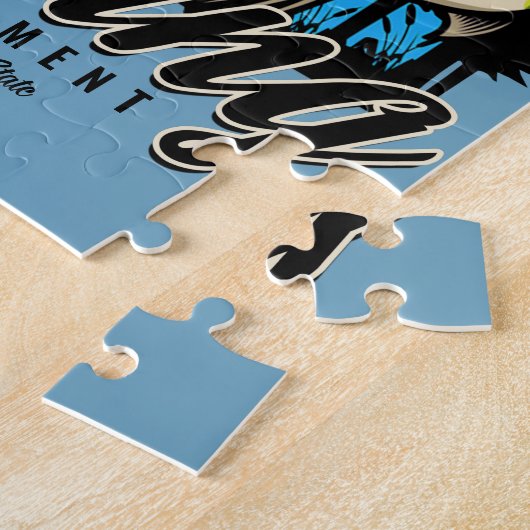 魚釣りパーソナライズされたトーナメントフィッシュアングラートマス ジグソーパズル (側面)