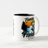 魚釣りパーソナライズされたトーナメントフィッシュアングラートマス ツートーンマグカップ (正面右)
