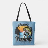 魚釣りパーソナライズされたトーナメントフィッシュアングラートマス トートバッグ (裏面)