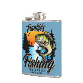 魚釣りパーソナライズされたトーナメントフィッシュアングラートマス フラスク (左)