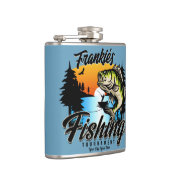 魚釣りパーソナライズされたトーナメントフィッシュアングラートマス フラスク (右)