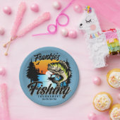 魚釣りパーソナライズされたトーナメントフィッシュアングラートマス ペーパープレート (パーティー)