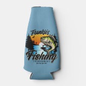 魚釣りパーソナライズされたトーナメントフィッシュアングラートマス ボトルクーラー (正面)